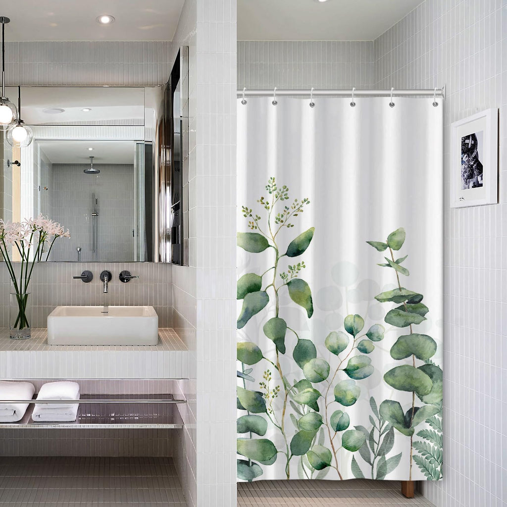 Bathveil Marble Shower Curtain Waterproof Washable with Hooks