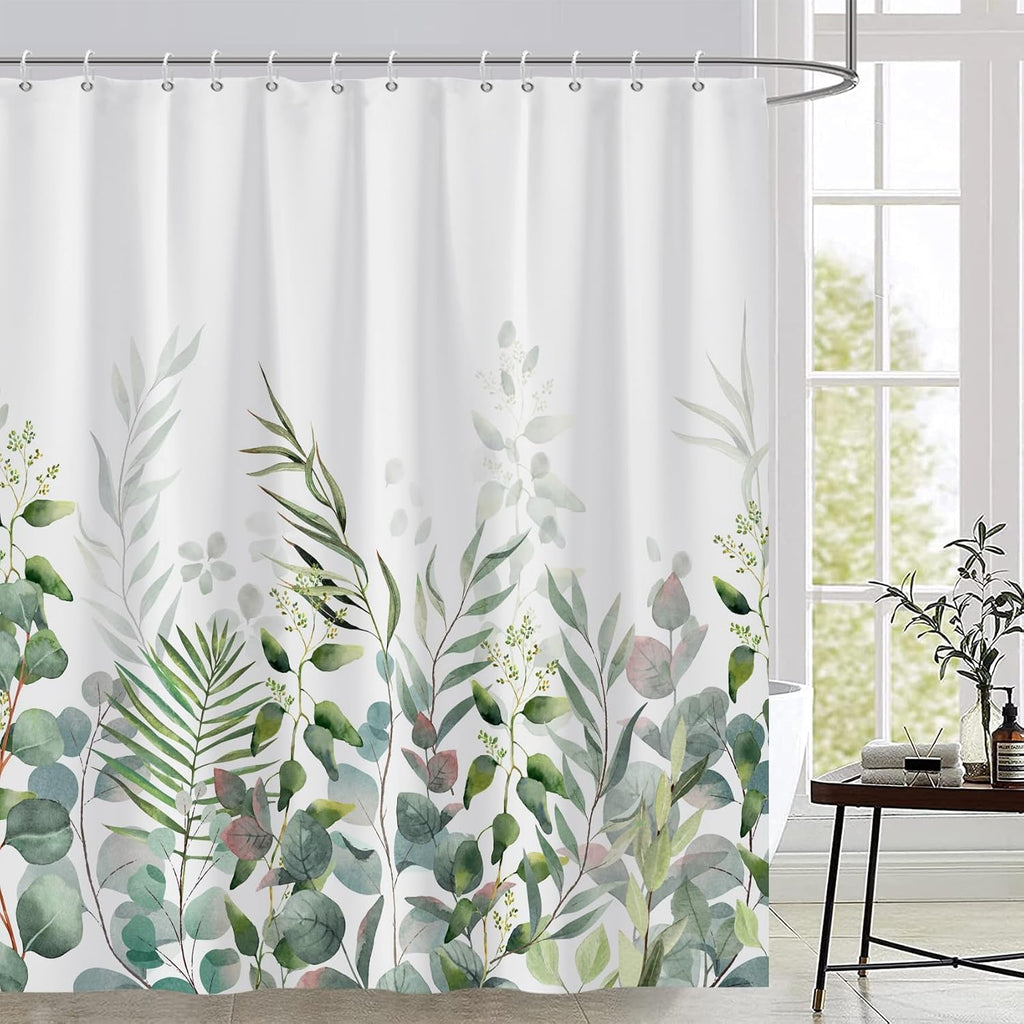 Bathveil Marble Shower Curtain Waterproof Washable with Hooks