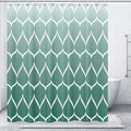 Bathveil Gray Geometric Shower Curtain, Water Repellent, with 12 Hooks, Machine Washable, 72 x 72 in