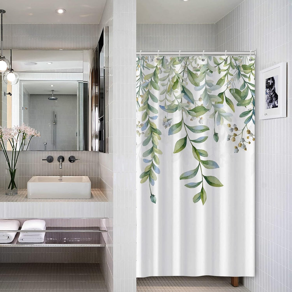 Bathveil Marble Shower Curtain Waterproof Washable with Hooks