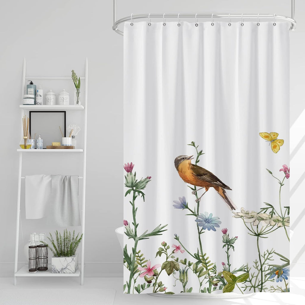 Bathveil Marble Shower Curtain Waterproof Washable with Hooks