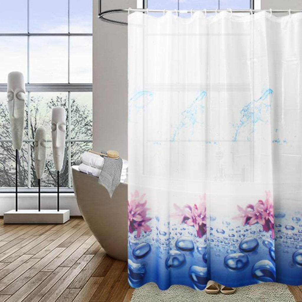 Bathveil Banana Leaves PEVA Shower Curtain Liner Waterproof with Grommets