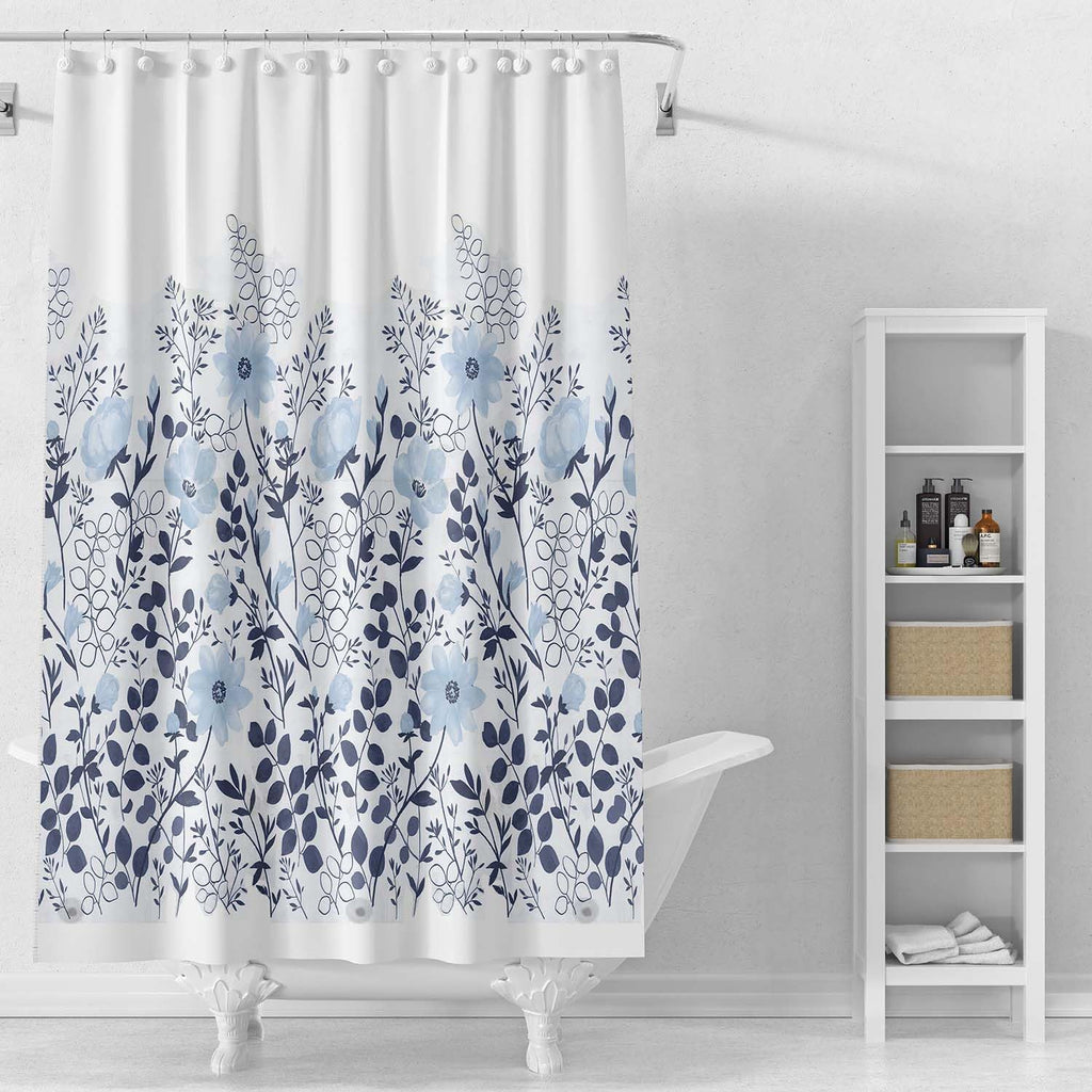 Bathveil Banana Leaves PEVA Shower Curtain Liner Waterproof with Grommets