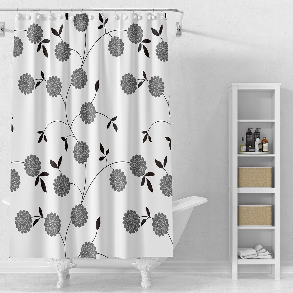 Bathveil Banana Leaves PEVA Shower Curtain Liner Waterproof with Grommets