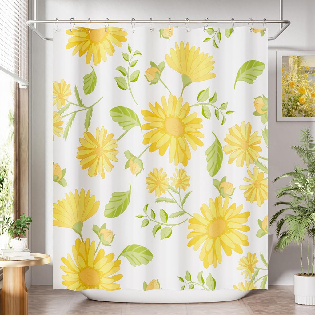 Bathveil Black White Striped Shower Curtain Farmhouse Washable with Hooks