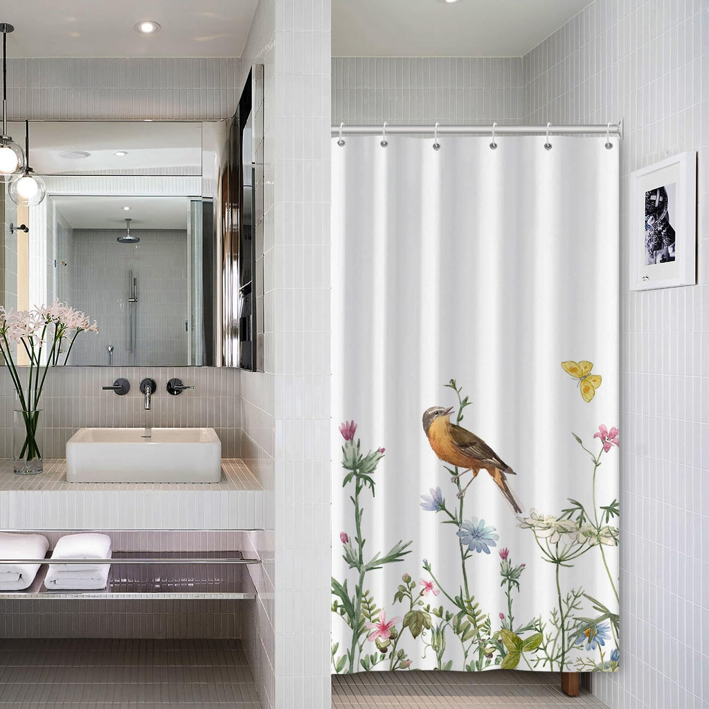 Bathveil Marble Shower Curtain Waterproof Washable with Hooks