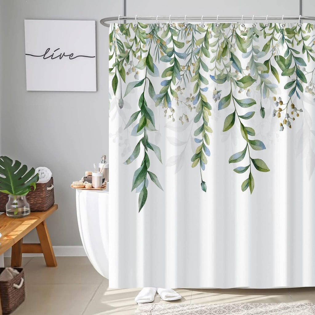 Bathveil Marble Shower Curtain Waterproof Washable with Hooks