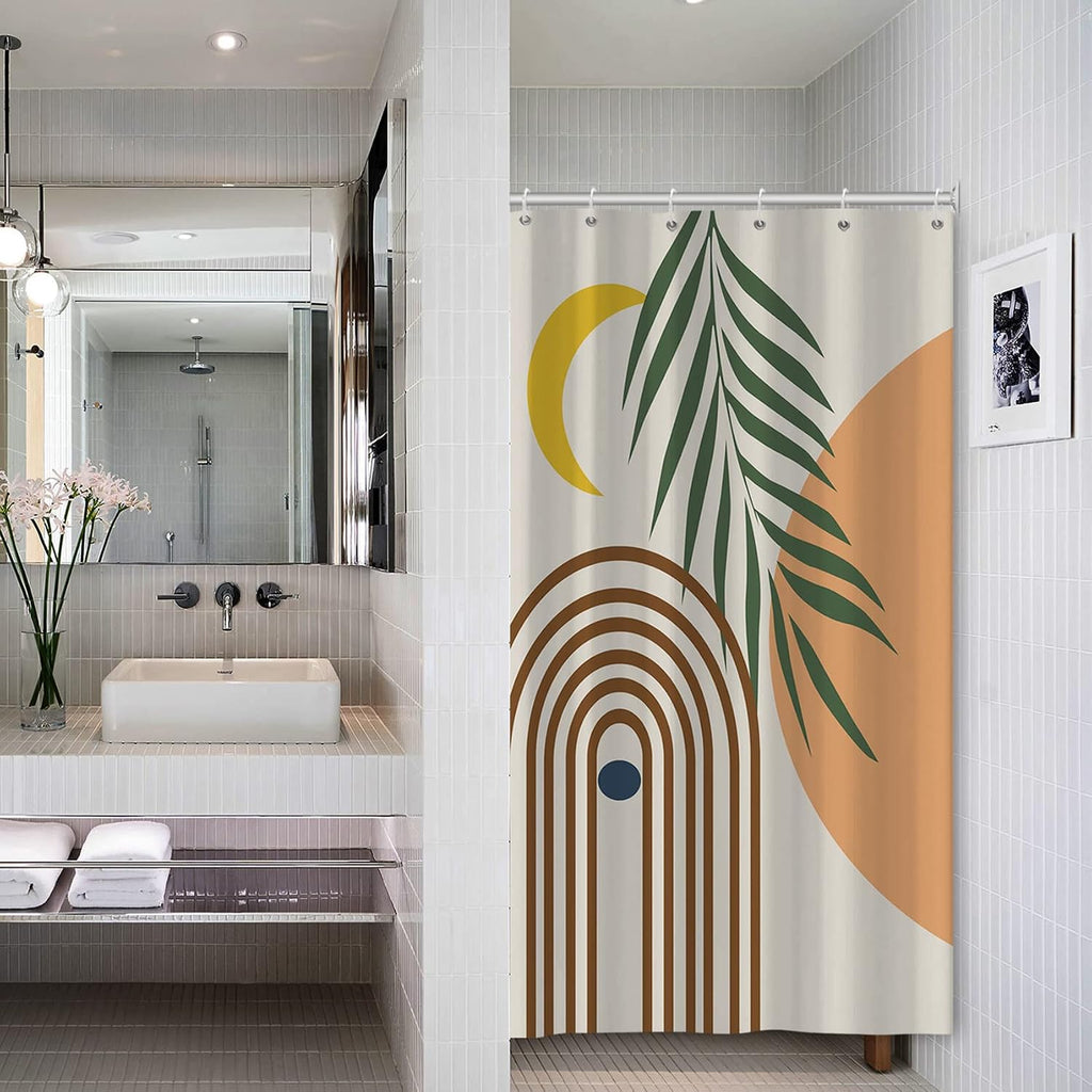 Bathveil Marble Shower Curtain Waterproof Washable with Hooks