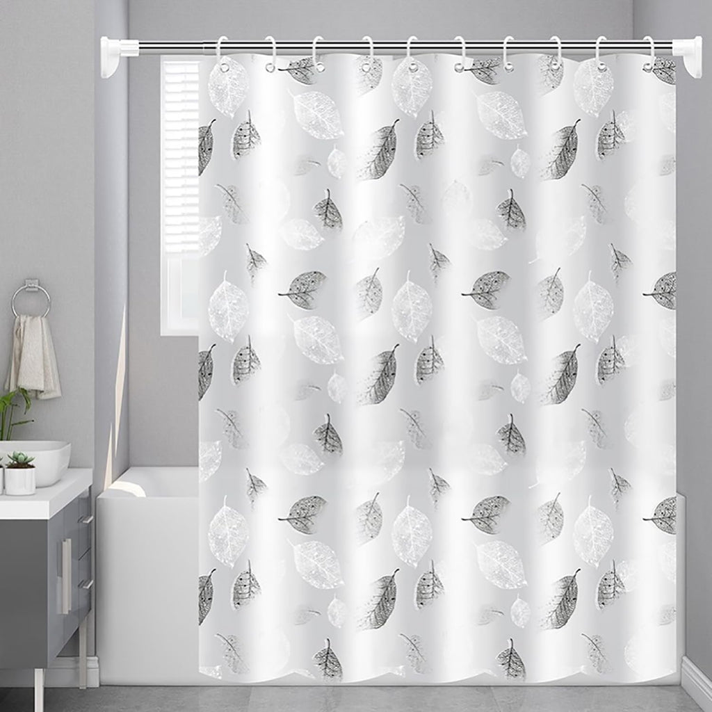 Bathveil Banana Leaves PEVA Shower Curtain Liner Waterproof with Grommets