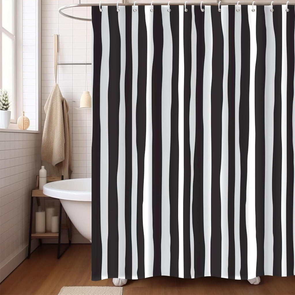 Bathveil Boho Minimalist Shower Curtain, Abstract Arch Sun Design, Waterproof Machine Washable, 72 x 72 in