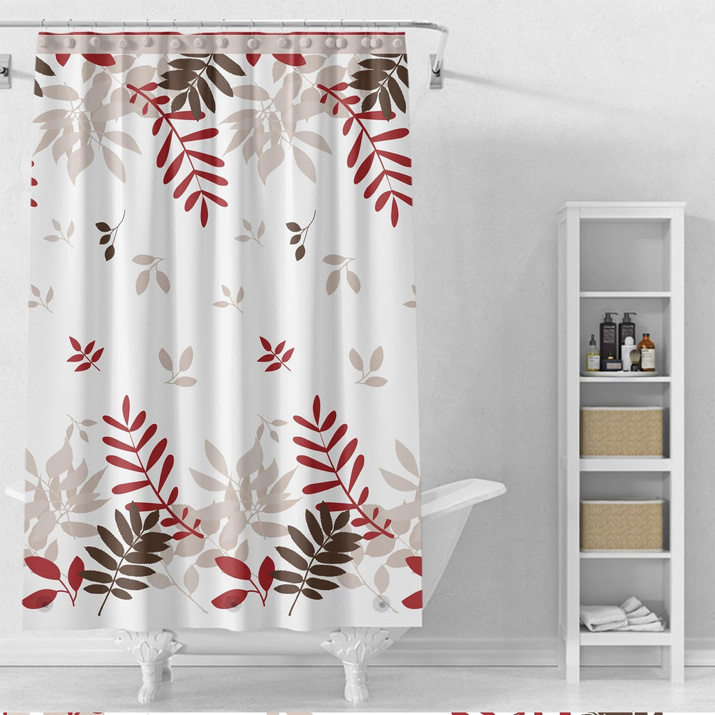 Bathveil Banana Leaves PEVA Shower Curtain Liner Waterproof with Grommets
