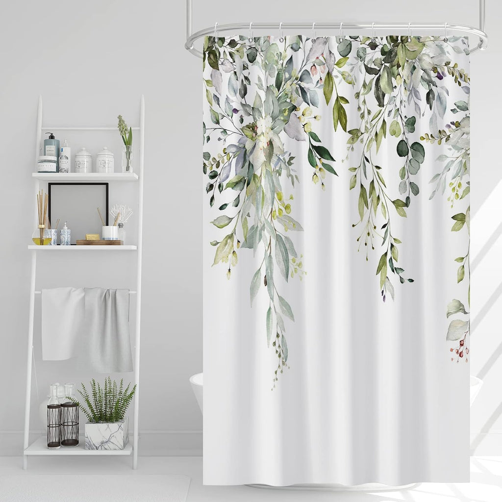 Bathveil Blue Marble Shower Curtain, Waterproof Washable, with Hooks, 72 x 72 in