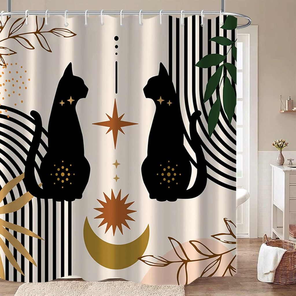 Bathveil Marble Shower Curtain Waterproof Washable with Hooks