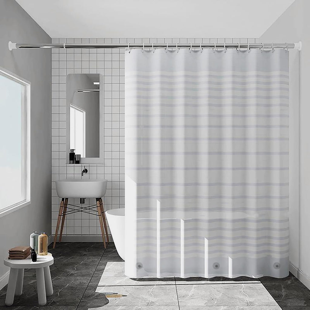 Bathveil Banana Leaves PEVA Shower Curtain Liner Waterproof with Grommets
