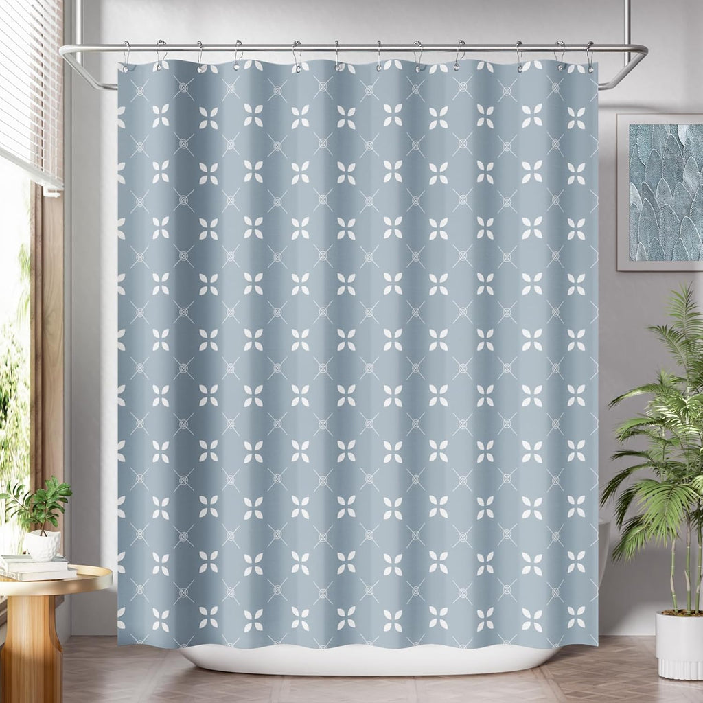 Bathveil Black White Striped Shower Curtain Farmhouse Washable with Hooks