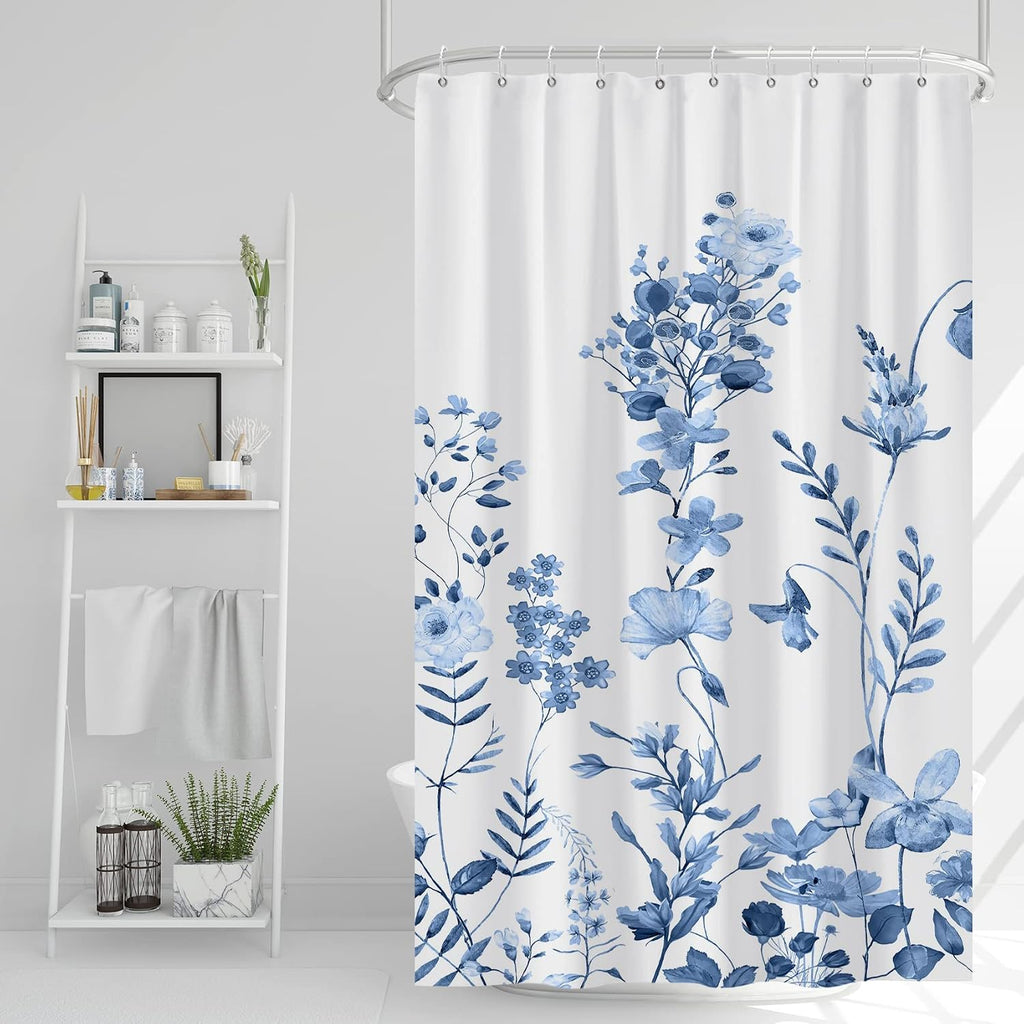 Bathveil Marble Shower Curtain Waterproof Washable with Hooks