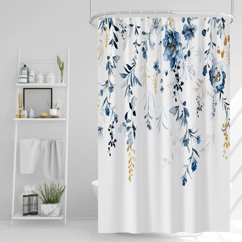 Bathveil Marble Shower Curtain Waterproof Washable with Hooks