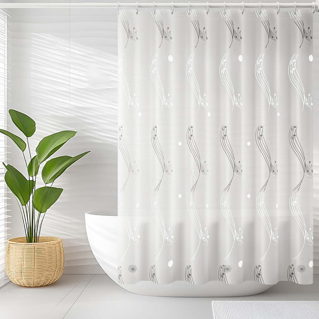 Bathveil Banana Leaves PEVA Shower Curtain Liner Waterproof with Grommets