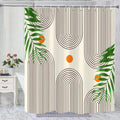 Bathveil Boho Minimalist Shower Curtain Arch Sun Design Washable