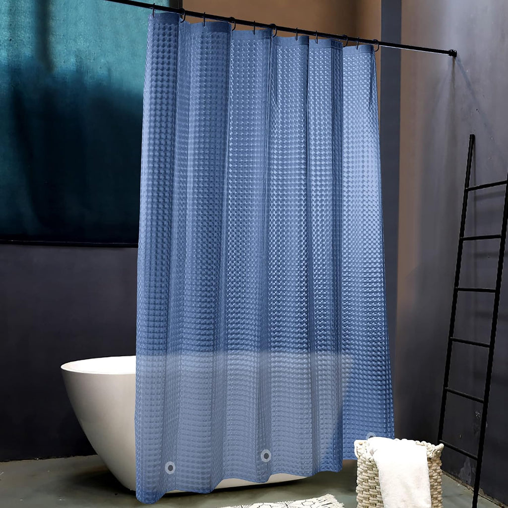 Bathveil EVA Shower Curtain Liner Clear Cube Pattern for Bathroom