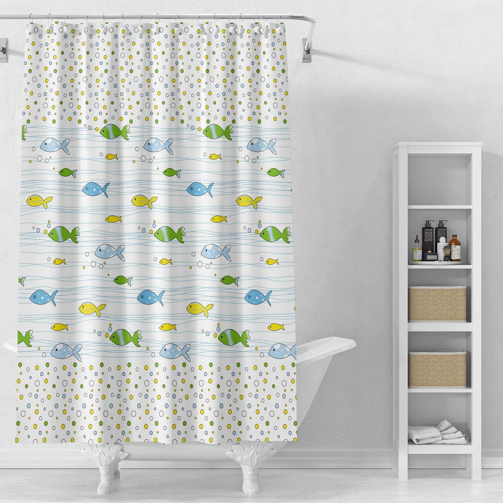 Bathveil Banana Leaves PEVA Shower Curtain Liner Waterproof with Grommets