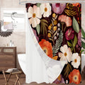 Bathveil Boho Floral Shower Curtain, Colorful Abstract Flower Pattern, 72 x 72 in