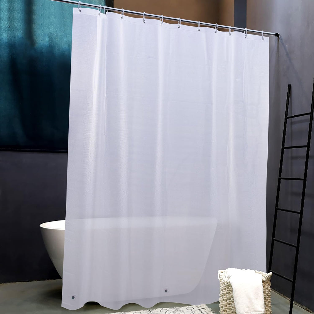 Bathveil EVA Shower Curtain Liner Clear Cube Pattern for Bathroom