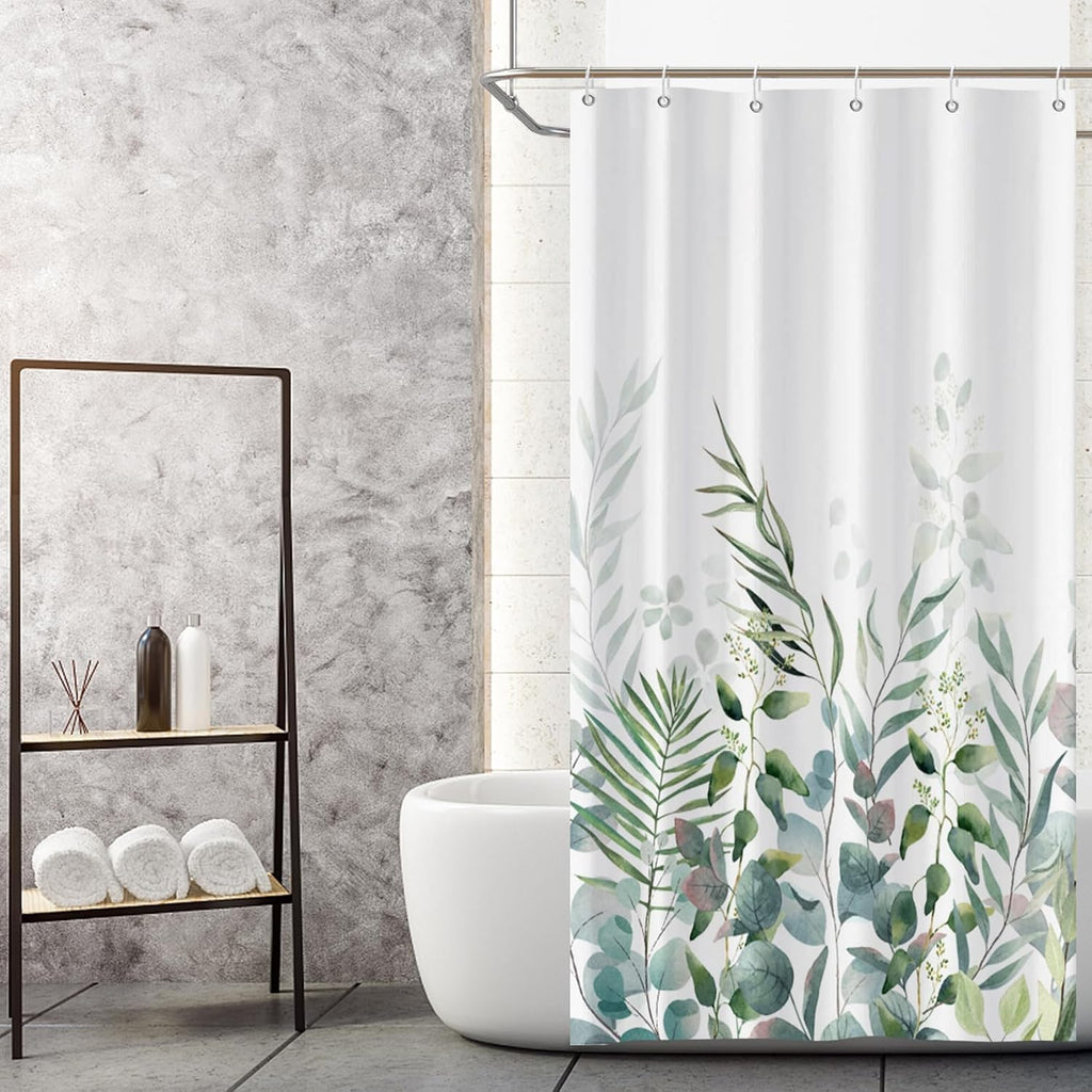 Bathveil Marble Shower Curtain Waterproof Washable with Hooks